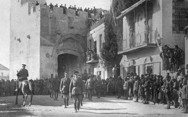 Edmund Allenby entering Jerusalem on foot
