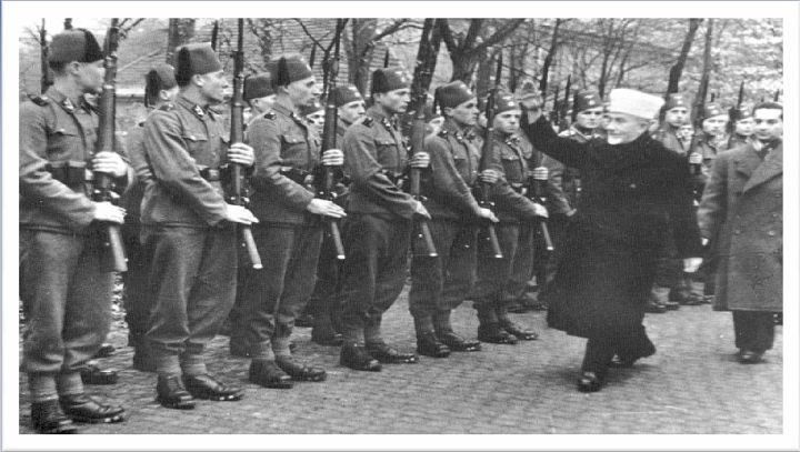 Husseini With Nazi Bosnian Troops Husseini With Nazi Bosnian Troops